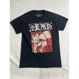 Ripple Junction One Piece Luffy Black Graphic Print 100% Cotton T-Shirt Women S